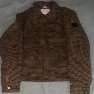 Hunter Men's Brown and Black Plaid Jacket